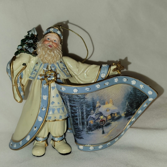 Thomas Kinkade '03 Old World "Frosty Christmas Eve Santa" Ornament Ashton-Drake - Picture 13 of 14